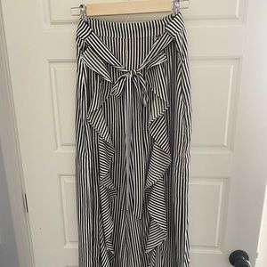 Black and White Striped Pants